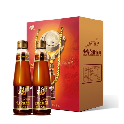 福临门一级小磨香油礼盒250ml