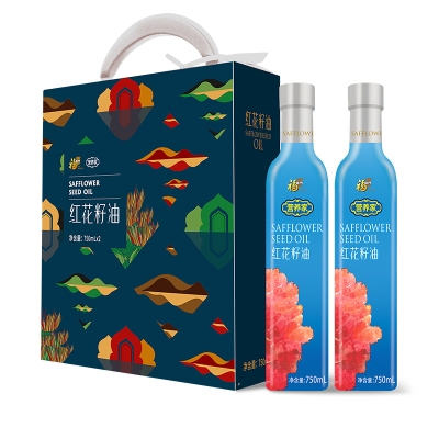 福临门营养家红花籽油礼盒750ml