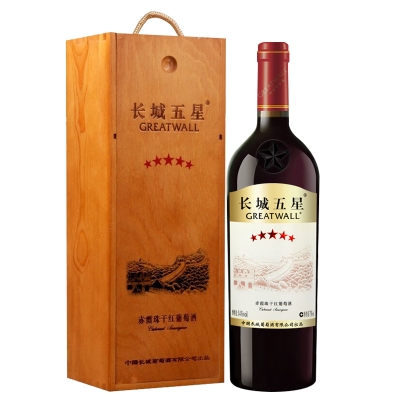 长城五星木盒赤霞珠干红葡萄酒750ml