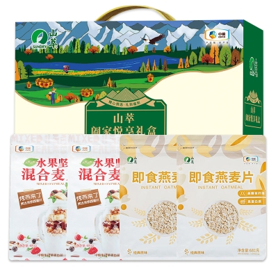 山萃阖家悦享水果坚果燕麦礼盒2724g