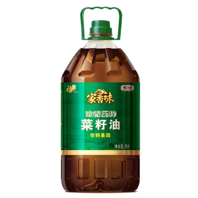 福临门家香味浓香压榨菜籽油5L      