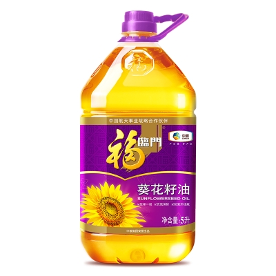 福临门压榨一级葵花籽油5L