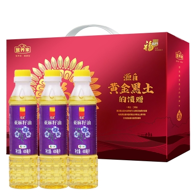 悦润亚麻籽油礼盒400ml