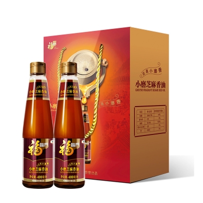 福临门一级小磨香油礼盒400ml